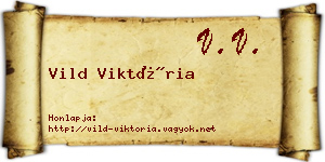 Vild Viktória névjegykártya